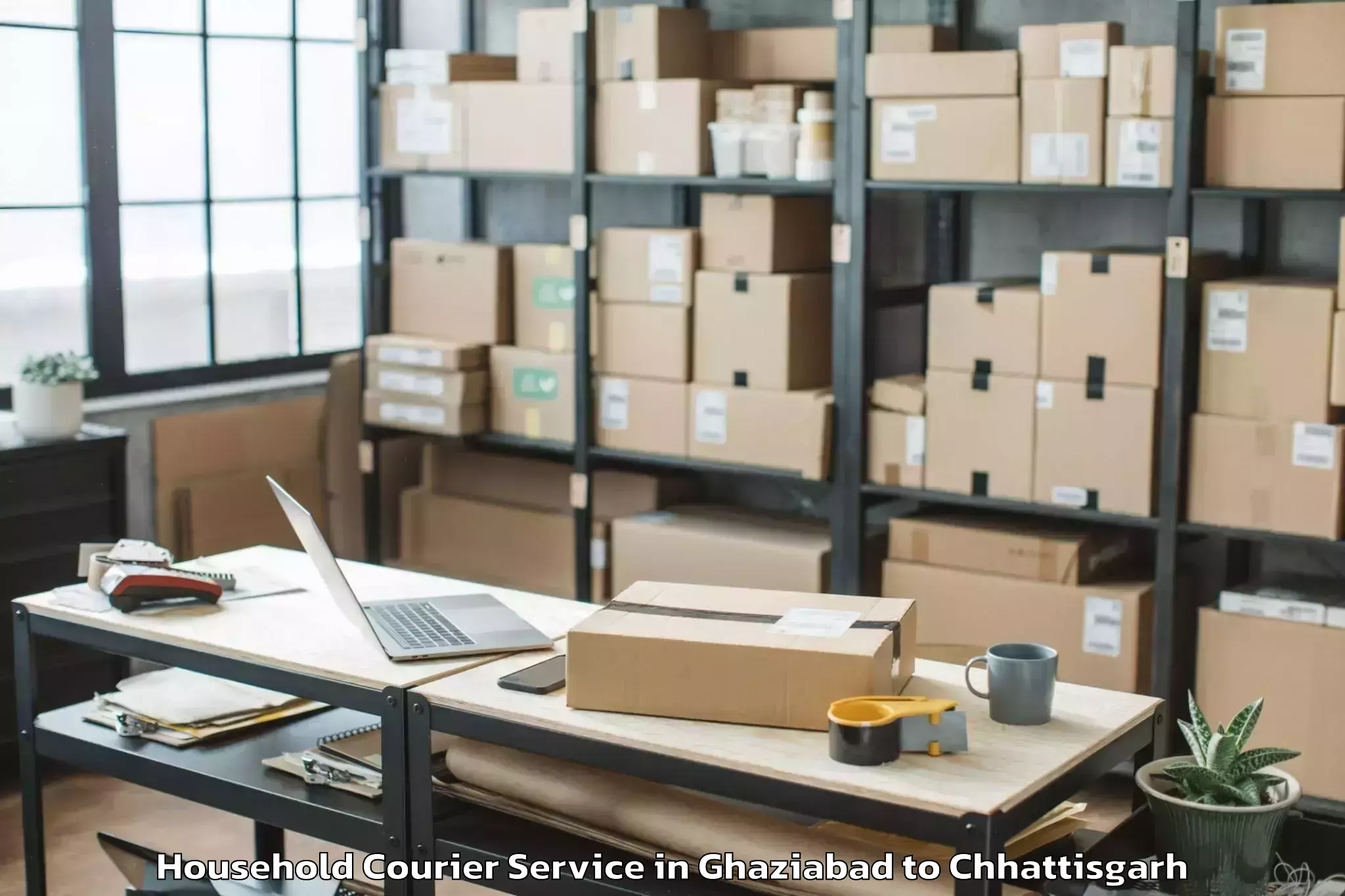 Get Ghaziabad to Akaltara Household Courier